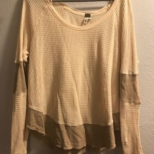 Free People Medium waffle knit sweater
